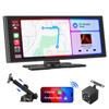 Avylet 9.26" Carplay Android Auto Screen for Car, Backup Camera, Portable Touchscreen Wireless Stereo, GPS Navigation, Google/Siri Voice Control, Audio Receivers with Bluetooth, AUX/FM, Mirror Link view 1