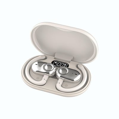 URIZONS Earhook TWS Gaming On Ear Earbuds Wireless Earphones - Low-Latency with Charging case Bluetooth Over Ear Headphones TWS Headset Suitable for Gamers/Runners/Fitters/Sport -Beige
