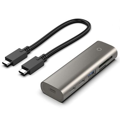 Hubs 1 Multi Splitter Adapter USB Type C Dock Station for TF Card.HC463 10Gbps USB 3.1 Gen2 Hub 6 in USB Hubs
