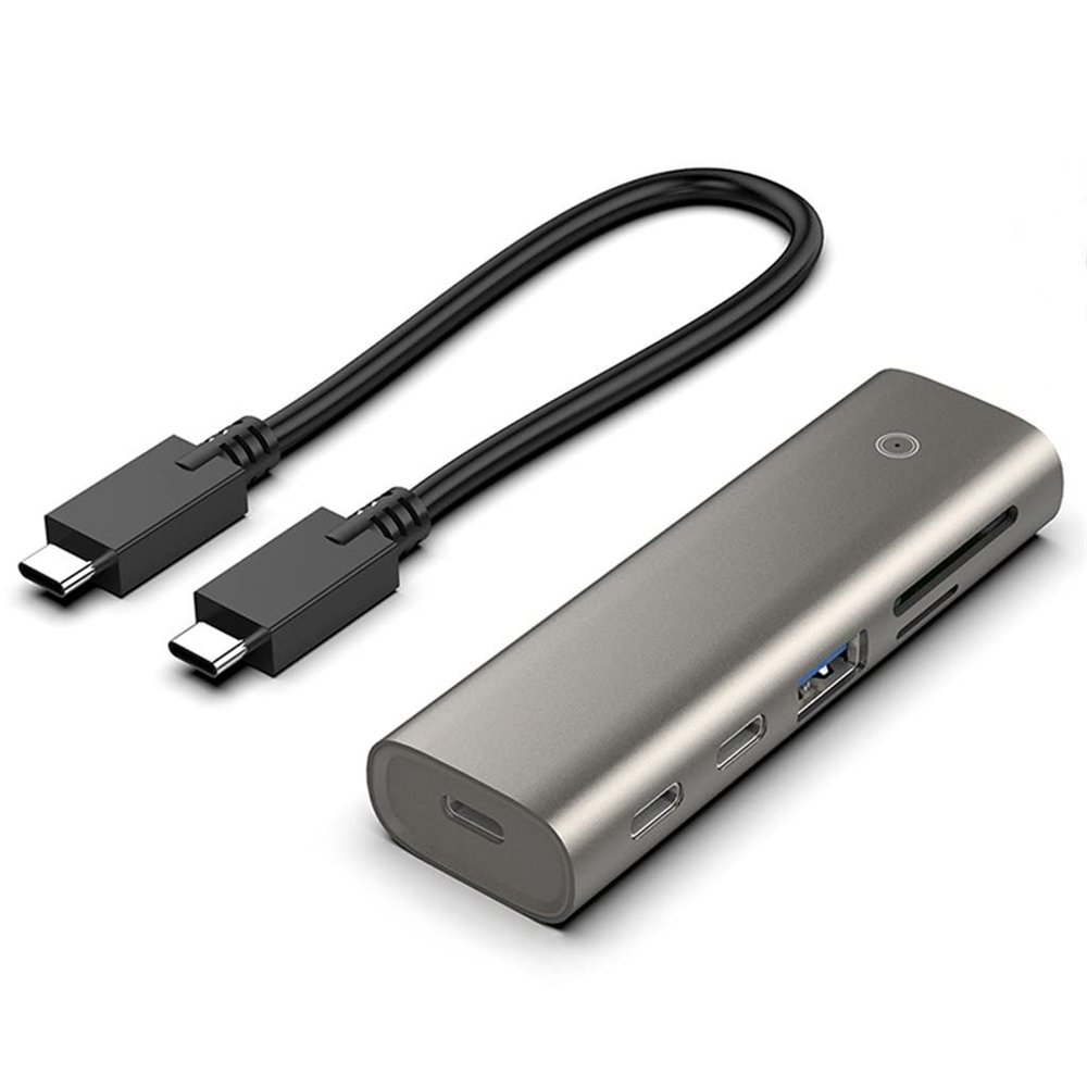 Hubs 1 Multi Splitter Adapter USB Type C Dock Station for TF Card.HC463 10Gbps USB 3.1 Gen2 Hub 6 in USB Hubs