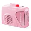 Cassette Player Recorders AM/FM Radio, Portable Tape Player Records to Tape Built in Speakers Manual Record(Pink) view 1