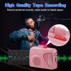 Cassette Player Recorders AM/FM Radio, Portable Tape Player Records to Tape Built in Speakers Manual Record(Pink) view 3