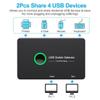 DirectNine Basics for USB KVM Switch Plastic USB Switcher for Keyboard Mouse Printer Mi Box 2Pc Port Sharing 4Pcs Device USB Hub, 6924023133818 view 2