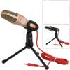 RhLLvJ Computer Video Voice Microphone with Stand Mobile Phone Live Microphone Singing Wired Condenser Microphone (Color : Gold) view 2