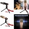 RhLLvJ Computer Video Voice Microphone with Stand Mobile Phone Live Microphone Singing Wired Condenser Microphone (Color : Gold) view 3