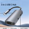 Hubs 3-in-1 USB C Hub USB Type C to Docking Station with 4K 30Hz,3.5mm Audio,PD 100W for Smart Devices USB Hubs view 3