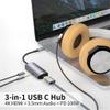 Hubs 3-in-1 USB C Hub USB Type C to Docking Station with 4K 30Hz,3.5mm Audio,PD 100W for Smart Devices USB Hubs view 4