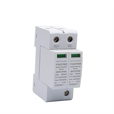 BIK PV Surge Protector 2P 500VDC Arrester Device SPD Household Switch Solar Power System Combiner Box Laser Marking (Color : 2P, Size : 20-40KA)