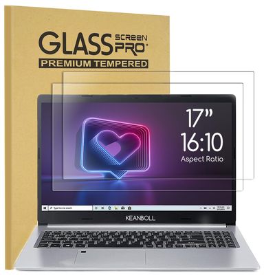 2-Pack 17 inch Laptop Tempered Glass Screen ProtectorCompatible with LG HP Dell Lenovo Asus Acer Samsung etc Laptop-(17 inch 16:10 Aspect Ratio)-Tempered Glass,Ultra Clear-2 Pack