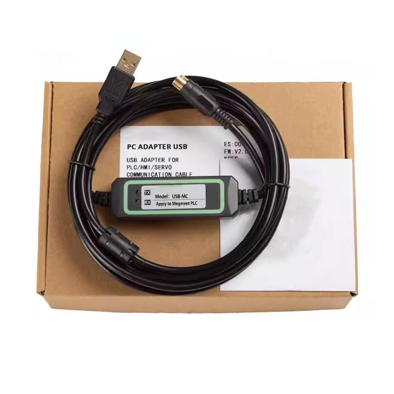USB-MC for PLC Programming Cable MC80 MC100 MC200 Communication Data Cable Download Cable Stable Model FT232RL Chip Black 3 Meter