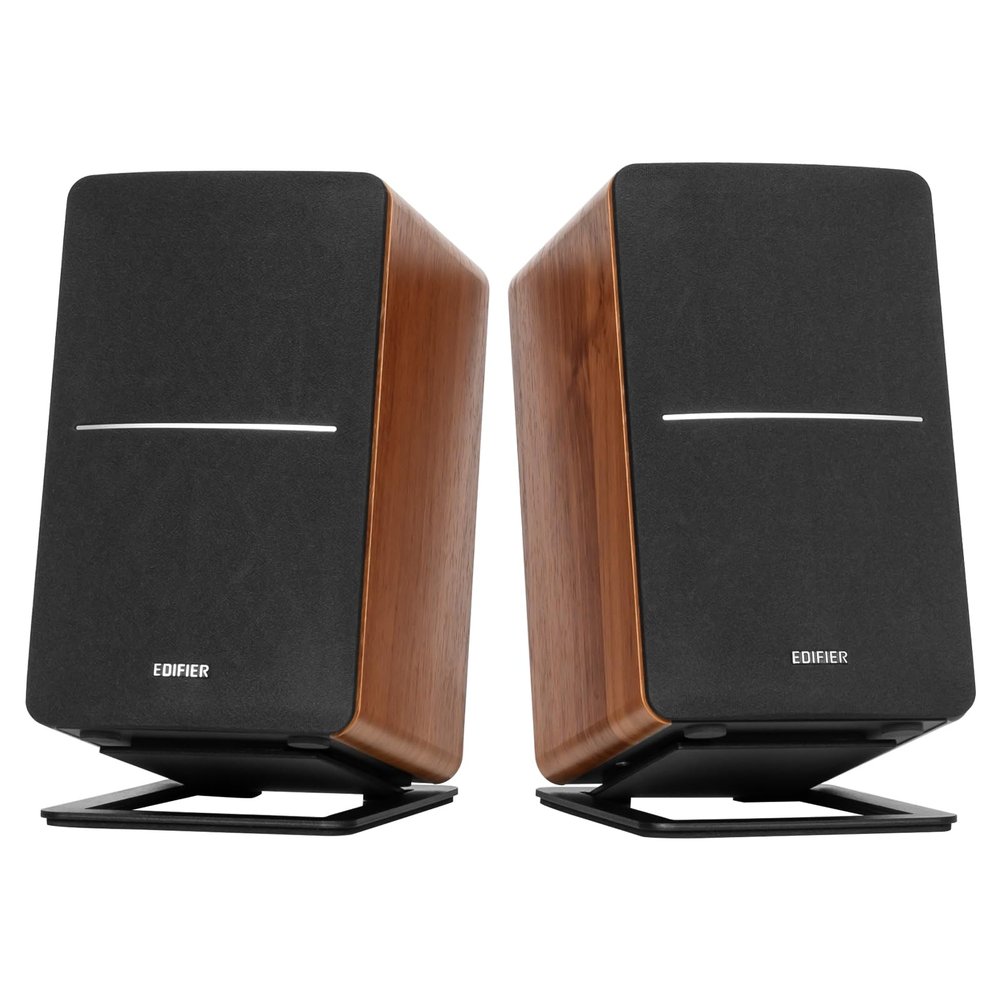 Edifier R1280DBs Active Bluetooth Bookshelf Speakers with 7" Stands Combo Pack - Optical Input - 2.0 Wireless Studio Monitor Speaker - 42W RMS with Subwoofer Line Out - Wood Grain