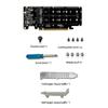 DirectNine Basics for PCIE 4.0 Dual-Disk PCIeX16 to M.2 M-Key NVME SSD Expansion Card,Supports 4 NVMe M.2 M Key 2280 SSD, 6924023131753 view 2
