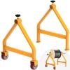 Lifeswell Wire Spool Rack, Portable Cable Caddy, Steel Fully welded Wire Rack Dispenser for up to 28" Diameter Spools, 220 lbs Capacity, Yellow view 1