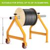 Lifeswell Wire Spool Rack, Portable Cable Caddy, Steel Fully welded Wire Rack Dispenser for up to 28" Diameter Spools, 220 lbs Capacity, Yellow view 2