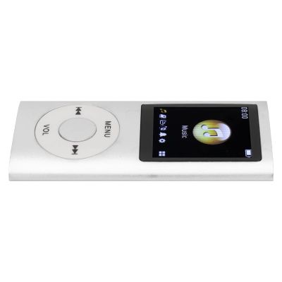 64G Lossless Sound MP3 Player, Portable Music Player with LCD Screen, Supports Memory Card for Premium Material (Silver)