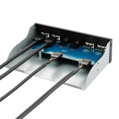 DirectNine Basics for USB 3.0 Front Panel Hub Optical Drive 5.25 Inch Panel Computer Expansion Board 6 Ports Support USB 3.0 USB 2.0, 6924023133238