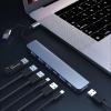 GRABLOOM USB C to USB 3.0 Hub 7 Ports USB to USB 3.0 Multiport Adapter Aluminum Extender Converter Charger Adapter USB Splitter view 2