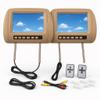 Tihebeyan 2pcs Universal Car Headrest Player, 7in HD Car Headrest LCD Video Player Wireless Control MP5 Display Brown for Car Accessory, Tihebeyanu859oy2r0g view 1