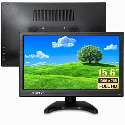 Haiway 15.6 Inch Small HDMI Monitor, 1366x768 Home Security CCTV Monitor