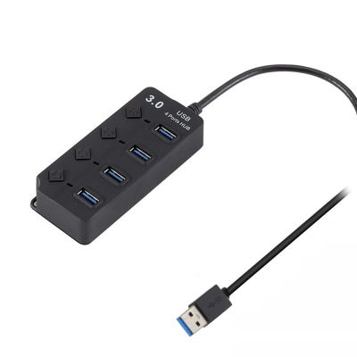 GRABLOOM Simple and Elegant USB/Hub with 3 USB 2.0 Ports and 1 USB 3.0 Port and Wide Compatibility for Different Users USB Extender Splitter