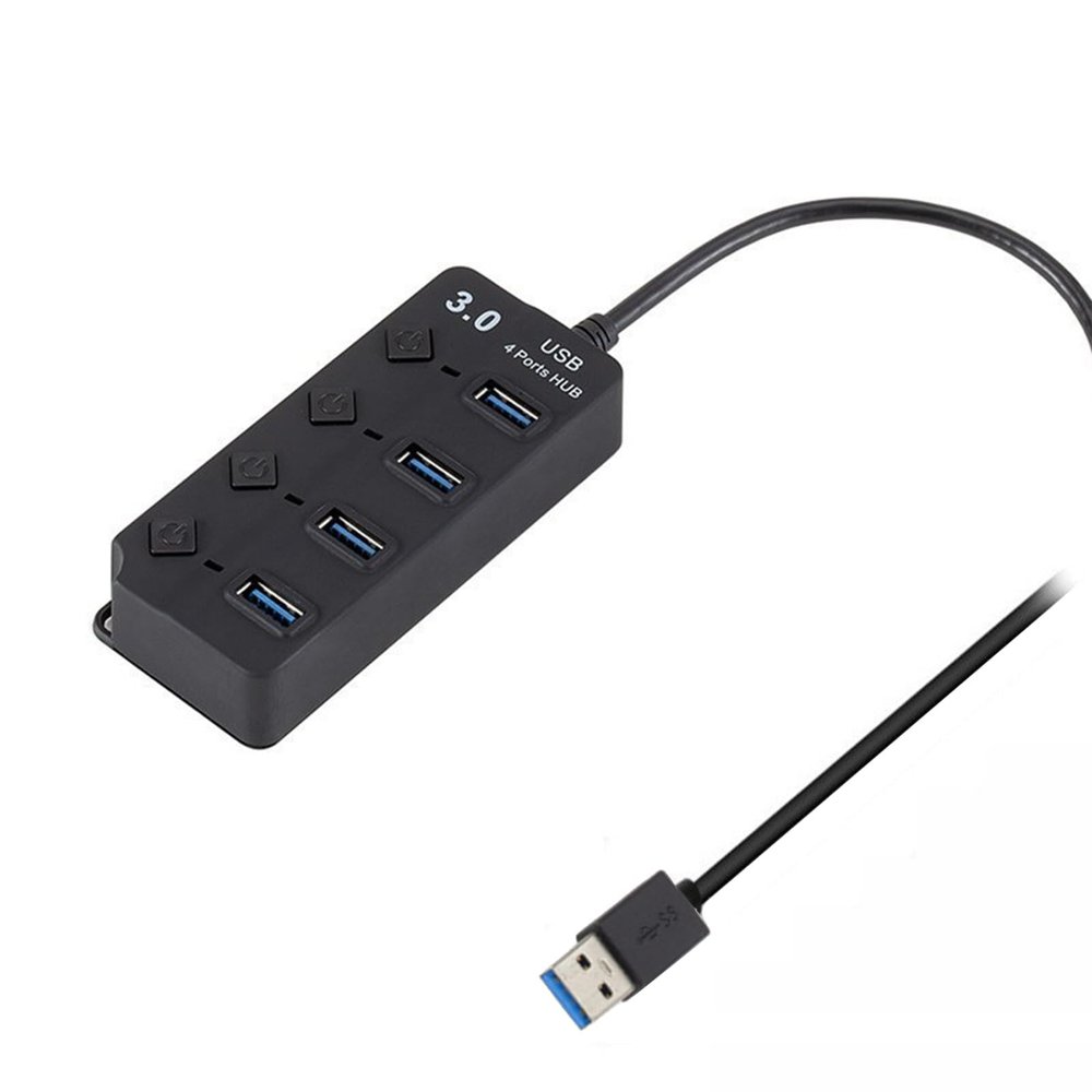 GRABLOOM Simple and Elegant USB/Hub with 3 USB 2.0 Ports and 1 USB 3.0 Port and Wide Compatibility for Different Users USB Extender Splitter