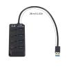 GRABLOOM Simple and Elegant USB/Hub with 3 USB 2.0 Ports and 1 USB 3.0 Port and Wide Compatibility for Different Users USB Extender Splitter view 2