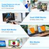 Haiway 14 Inch Security Monitor, 1366x768 Resolution Small PC Monitor Built-in Speakers with HDMI/VGA/BNC/AV Ports, Home Office Mini hdmi Monitors for Laptop, CCTV Camera, Gaming with Remote Control view 3