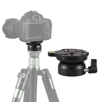 Andoer Leveling Base for Tripod Bubble Level Adjustment Plate for Head Tripod Aluminium 15 Tilt Compatible with DSLR Cameras Canon Nikon Sony