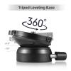 Andoer Leveling Base for Tripod Bubble Level Adjustment Plate for Head Tripod Aluminium 15 Tilt Compatible with DSLR Cameras Canon Nikon Sony view 4