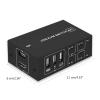 GRABLOOM 4 Port KVM Switcher 4K USB Switcher KVM 4 in 1 Out 4K 60HZ Distributor Splitter for Keyboard Laptop Accessories Keyboard and USB Switcher view 3