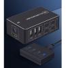 GRABLOOM 4 Port KVM Switcher 4K USB Switcher KVM 4 in 1 Out 4K 60HZ Distributor Splitter for Keyboard Laptop Accessories Keyboard and USB Switcher view 4