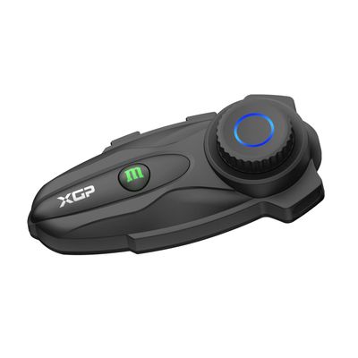 XGP X10 10 Riders Group Mesh Motorcycle Intercom, 3000m Motorcycle Bluetooth Headset V5.3 with Audio Multitasking, Helmet Communication Systems with Hi-Fi Speakers for ATV/Snowmobile,1 Pack, Grey