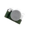 Andoer Digital Camera Bottom Protective Case PU Leather Camera Bag with 1/4 Inch Mounting Vte Compatible with Canon R50/R100, green view 3