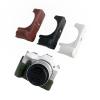 Andoer Digital Camera Bottom Protective Case PU Leather Camera Bag with 1/4 Inch Mounting Vte Compatible with Canon R50/R100, brown view 2