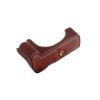 Andoer Digital Camera Bottom Protective Case PU Leather Camera Bag with 1/4 Inch Mounting Vte Compatible with Canon R50/R100, brown view 3