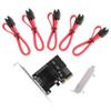 DirectNine Basics for PCIE to 5-Port SATA I 6 Gbps SATA Controller Expansion Card Computer Chassis Adapter Card 585 with 5 Cables, 6924023134983 view 2