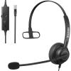 Arama Yealink Headset with Microphone Noise Cancelling, RJ9 Telephone Headsets for Office Phones Compatible with Yealink T20P T21P T26P T23G T46G T48G T42S T46S Avaya 1608 9608 9611 Grandstream Phones view 1