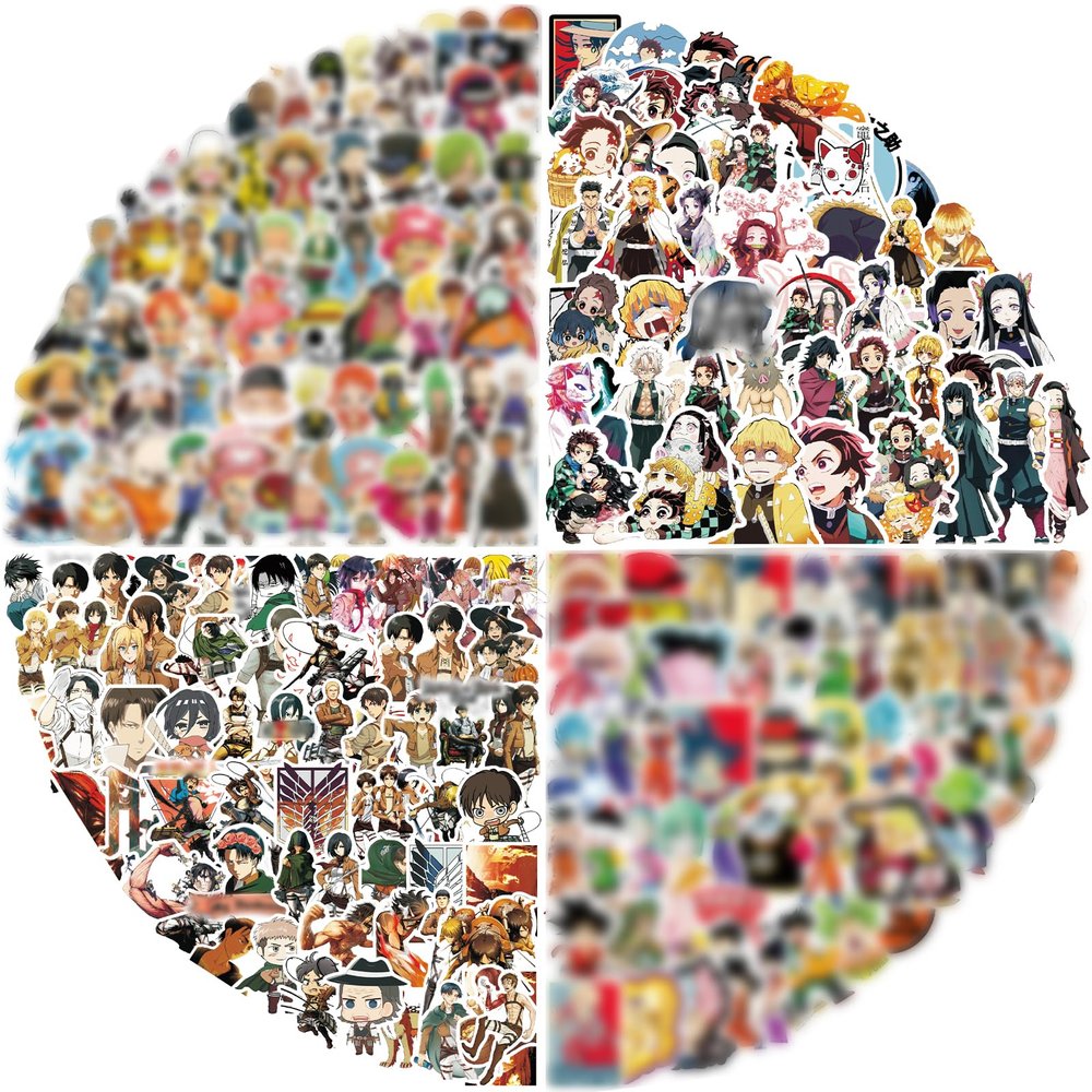 Arme Anime Stickers Mixed Pack,300Pcs Mixed with Classic Anime Theme Sticker Pack,Vinyl Waterproof Stickers and Decals for Bottles, Laptops, Skateboards and Notebooks, Stickers for Adults&Kids&Teens