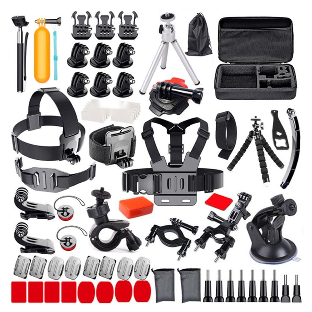Andoer Action Camera Accessories Kit 120 in 1 Sports Camera Accessory Set with Replacement Case Action Camera Accessories Kit for GoPro Hero 12 11 10 9