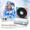 HOTT Portable CD Player,Retro Bluetooth 5.3 CD Players for Home,Music Player with HiFi Speaker,4000mAh Recheageable/Remote Contro/RGB Night Light/Sleep Timer/U Disk/Micro SD/AUX (White-A) view 4