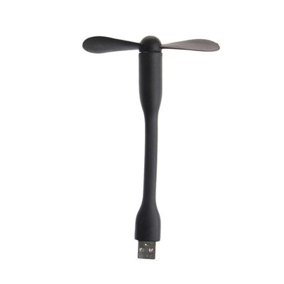 GRABLOOM Creative USB Fan Flexible Portable Fan and USB LED Light Lamp for & Notebook & Computer Gadget Cooling Fan, Black