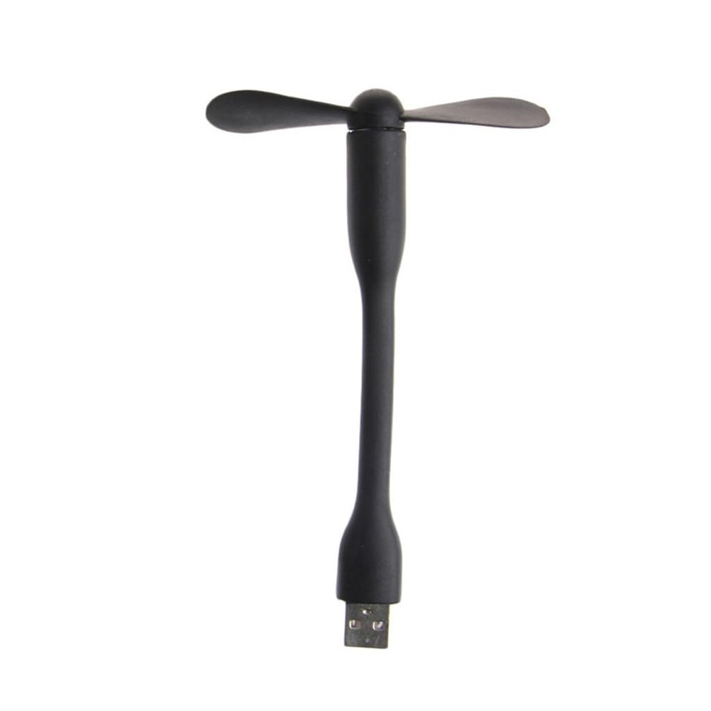 GRABLOOM Creative USB Fan Flexible Portable Fan and USB LED Light Lamp for & Notebook & Computer Gadget Cooling Fan, Black