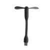 GRABLOOM Creative USB Fan Flexible Portable Fan and USB LED Light Lamp for & Notebook & Computer Gadget Cooling Fan, Black view 1