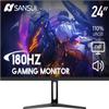 SANSUI 180Hz Monitor 24 inch PC, Computer Monitor FHD 1080p, Display Port with Built-in Speakers sRGB 110% Adaptive Sync, HDMIx2 Ports VESA Compatible Tilt Adjustable,Black view 1