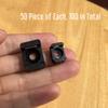 2 Size Cable Tie Saddle Base for Securing Cables Wires Cords, Cable Tie Mount For Wire Management both in 50 Pieces view 2