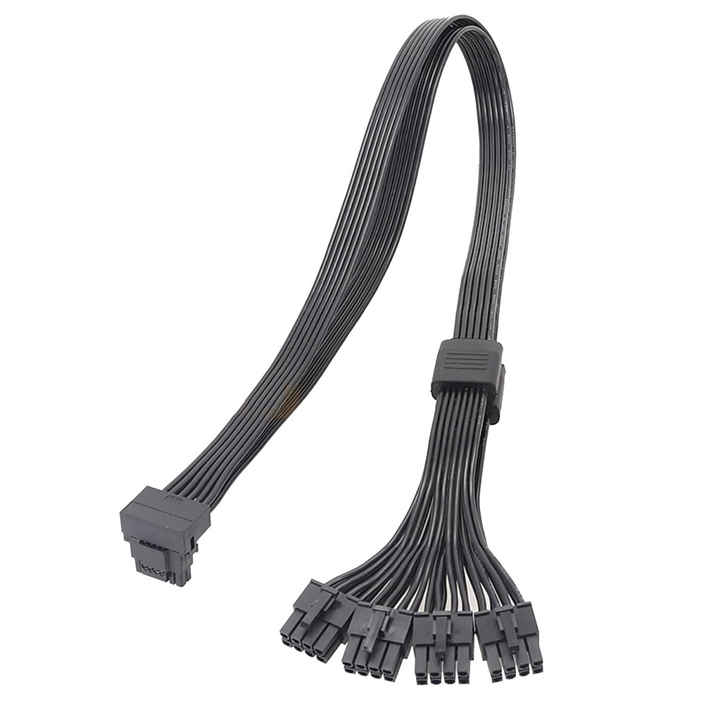 16Pin(12+4) PCIE5.0 GPU Adapter Line 16pin Pcie5.0 To 4 8pin Male Graphics Video Card Cable 16pin To 8pinx4 12VHPWR PCIE5.0 Cable 8PIN Interface To GPU PCIE5.0 12VHPWR 16PIN(12+4) Bent Straight