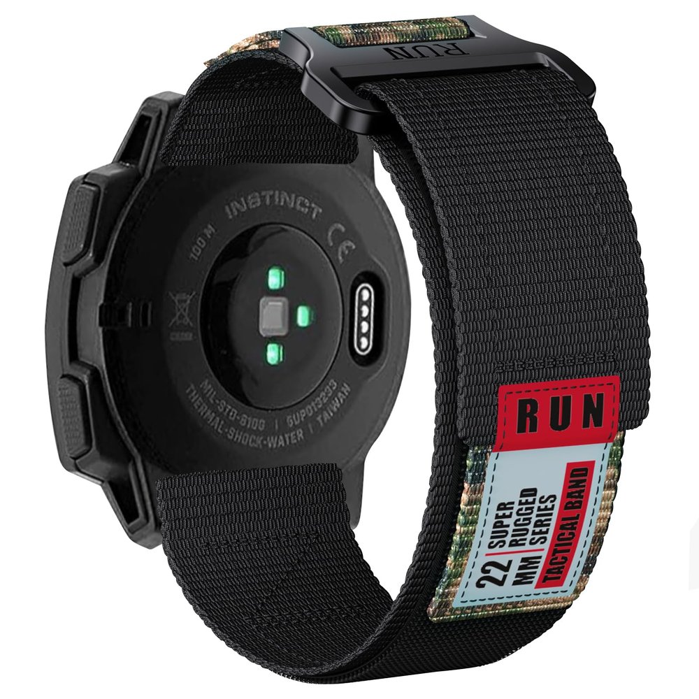 Bandkids Nylon Band Compatible for Garmin Instinct, 22mm Soft Breathable Sport Straps for Garmin Instinct 2 / Instinct Esports/Solar/Tide/Tactical