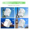 GlocalMe RoamPlug Universal Travel Adapter with 4G WiFi Mobile Hotspot and US 1GB Data, All-in-One International Power Plug Adapter, 4 USB Ports and Max 70W Output for EU UK AUS view 2