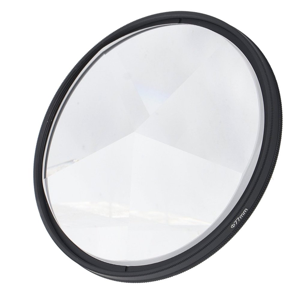 77mm Kaleidoscope Prism Lens Filter, Coating Pentaprism Special Effect Filter, Variable Subject Quantity Optical Glass Lens Photography Lens Filter for Digital SLR Camera