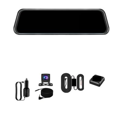 ZYKHPSYA 10 Inch 4K 3840 * 2160P WiFi GPS Car Dvr Mirror Dash Cam Dual Len Dashcam Drive Recorder Stream Rearview Mirror IPS Screen Camera (Color : 4K-1080P-10M-BL-GPS, Size : None), laiyong1987